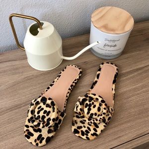 Tony Bianco Leopard Calf Hair Sandal